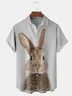 Easter Rabbit Chest Pocket Short Sleeve Shirt