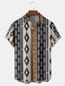 Western Pattern Chest Pocket Short Sleeve Casual Shirt
