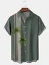 Coconut Tree Chest Pocket Short Sleeve Bowling Shirt