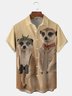 Meerkats Chest Pocket Short Sleeve Casual Shirt