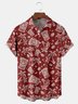 Tiki Coconut Tree Chest Pocket Short Sleeve Hawaiian Shirt