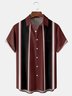 Stripe Chest Pocket Short Sleeve Bowling Shirt