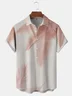 Palm Leaf Chest Pocket Short Sleeve Hawaiian Shirt