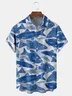 Fish Chest Pocket Short Sleeve Hawaiian Shirt