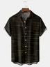 3D Lines Chest Pocket Short Sleeve Casual Shirt