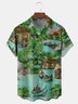 Coconut Tree Chest Pocket Short Sleeve Hawaiian Shirt