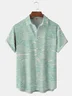 Ukiyo-e Chest Pocket Short Sleeve Casual Shirt