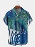 Leaves Chest Pocket Short Sleeve Hawaiian Shirt