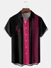 Flamingo Chest Pocket Short Sleeve Bowling Shirt