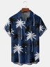 Coconut Tree Chest Pocket Short Sleeve Hawaiian Shirt