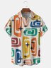 Geometry Chest Pocket Short Sleeve Casual Shirt