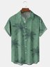 Coconut Tree Chest Pocket Short Sleeve Hawaiian Shirt