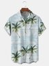 Coconut Tree Chest Pocket Short Sleeve Hawaiian Shirt