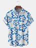 Flowers Chest Pocket Short Sleeve Hawaiian Shirt