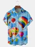 Balloon Chest Pocket Short Sleeve Hawaiian Shirt