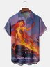 Mermaid Chest Pocket Short Sleeve Hawaiian Shirt