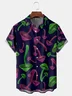 Hippie Mushroom Chest Pocket Short Sleeve Casual Shirt