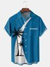 Coconut Tree Chest Pocket Short Sleeve Shirt