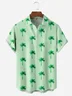 Coconut Tree Chest Pocket Short Sleeve Hawaiian Shirt