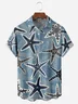 Starfish Marine Life Chest Pocket Short Sleeve Hawaiian Shirt