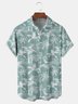 Coconut Tree Chest Pocket Short Sleeve Hawaiian Shirt