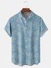 Coconut Tree Chest Pocket Short Sleeve Hawaiian Shirt