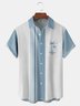 Coconut Tree Chest Pocket Short Sleeve Bowling Shirt