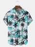 Coconut Tree Chest Pocket Short Sleeve Hawaiian Shirt