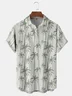 Coconut Tree Chest Pocket Short Sleeve Hawaiian Shirt