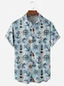 Nautical Marine Life Chest Pocket Short Sleeve Hawaiian Shirt