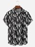 Geometric Chest Pocket Short Sleeve Casual Shirt