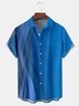 Gradient Pattern Chest Pocket Short Sleeve Shirt