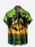 Coconut Tree Chest Pocket Short Sleeve Hawaiian Shirt