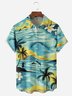 Sea Wave Chest Pocket Short Sleeve Hawaiian Shirt