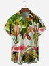 Flamingo Chest Pocket Short Sleeve Hawaiian Shirt