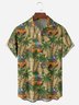 Coconut Tree Car Chest Pocket Short Sleeve Hawaiian Shirt