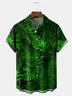 Leaves Chest Pocket Short Sleeve Hawaiian Shirt