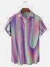 Geometric Chest Pocket Short Sleeve Casual Shirts