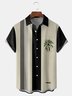 Coconut Tree Chest Pocket Short Sleeve Bowling Shirt