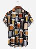 Beer Chest Pockets Short Sleeve Casual Shirts