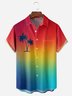 Coconut Tree Chest Pocket Short Sleeve Hawaiian Shirt