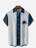 Coconut Tree Chest Pocket Short Sleeve Bowling Shirt