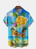 Cocktail Chest Pocket Short Sleeve Hawaiian Shirt
