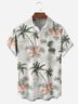 Palm Tree Chest Pocket Short Sleeve Hawaiian Shirt