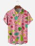 Flamingo Chest Pocket Short Sleeve Hawaiian Shirt