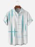Abstract Stripes Chest Pocket Short Sleeve Casual Shirt