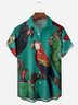 Parrots Chest Pocket Short Sleeve Hawaiian Shirt