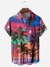 Coconut Tree Chest Pocket Short Sleeve Hawaiian Shirt