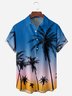 Coconut Tree Chest Pocket Short Sleeve Hawaiian Shirt