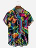 Art Alien Chest Pocket Short Sleeve Casual Shirt